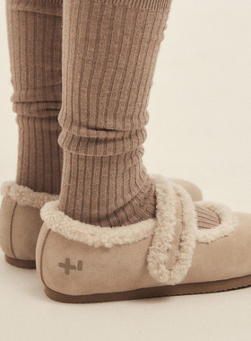 首尔的米家OTZShoes女鞋BALLOONY Mary Jane米色保暖棉鞋淑女鞋