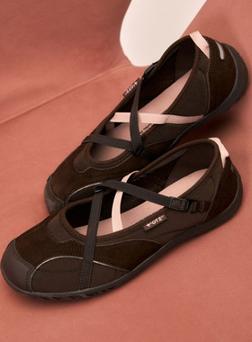 首尔的米家OTZShoes 女鞋ROMARY BANDING FLAT咖色绑带休闲鞋
