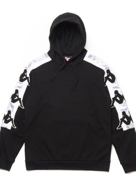 首尔的米家Kappa/背靠背 BIG BANDA黑色大串标休闲连帽卫衣