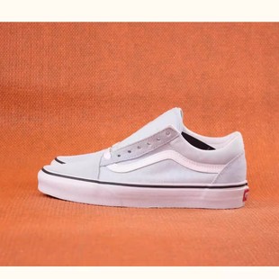 米家VANS 运动鞋 女鞋 SKOOL浅蓝帆布翻皮潮品休闲滑板鞋 OLD 首尔