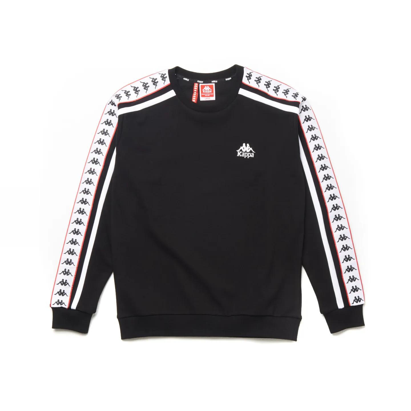 首尔的米家Kappa/背靠背 男款女款222BANDA黑白红边串标圆领卫衣