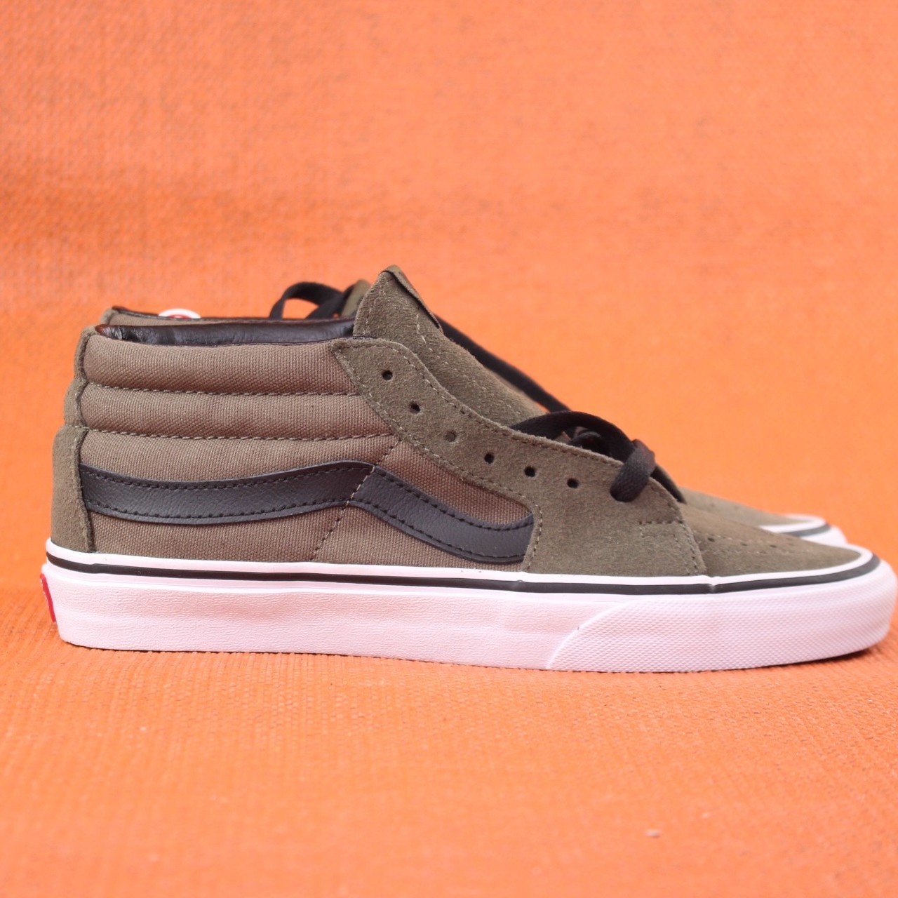 首尔的米家VANS 男鞋女鞋SK8 MID绿黑杠中帮潮品休闲运动鞋滑板鞋