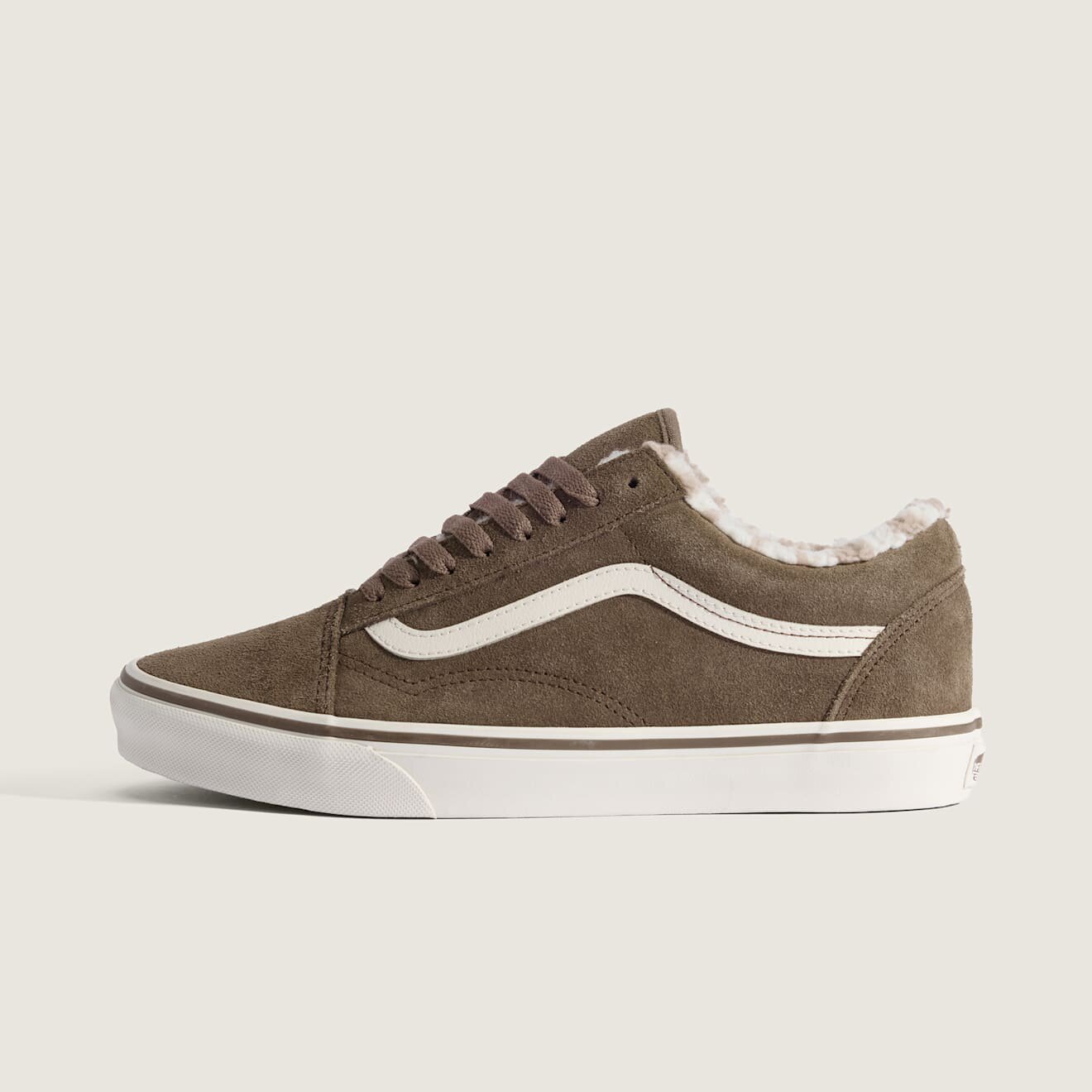 首尔的米家VANS 男鞋女鞋OLD SKOOL咖色翻皮加绒休闲运动鞋滑板鞋