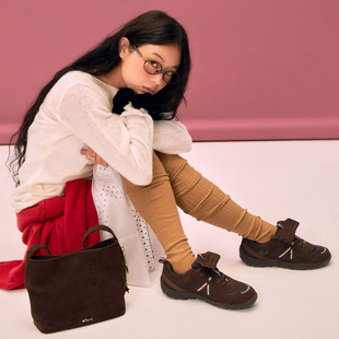 首尔的米家OTZShoes 女鞋Suede Flap深咖翻皮系带运动鞋休闲鞋