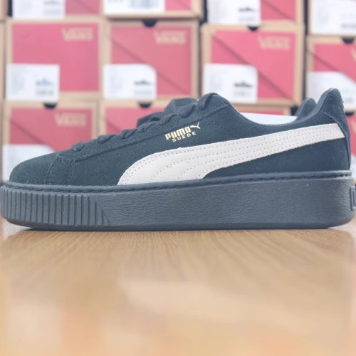 首尔的米家Puma/彪马 男鞋黑色翻皮松糕底潮品休闲滑板鞋运动鞋