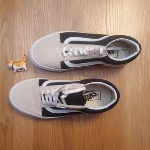 运动鞋 首尔 SKOOL卡其黑帆布翻皮休闲滑板鞋 OLD 米家VANS女鞋