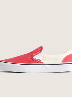 首尔的米家VANS 男鞋女鞋SLIP ON粉米帆布牛筋底休闲滑板鞋运动鞋