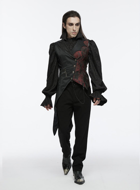 小破亚文化 PUNK RAVE 朋克状态男装 复古维多利亚吸血鬼哥特马甲