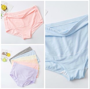 特大三条装 头高腰可调节托腹全纯棉底裤 200斤 孕妇内裤 加肥加大码