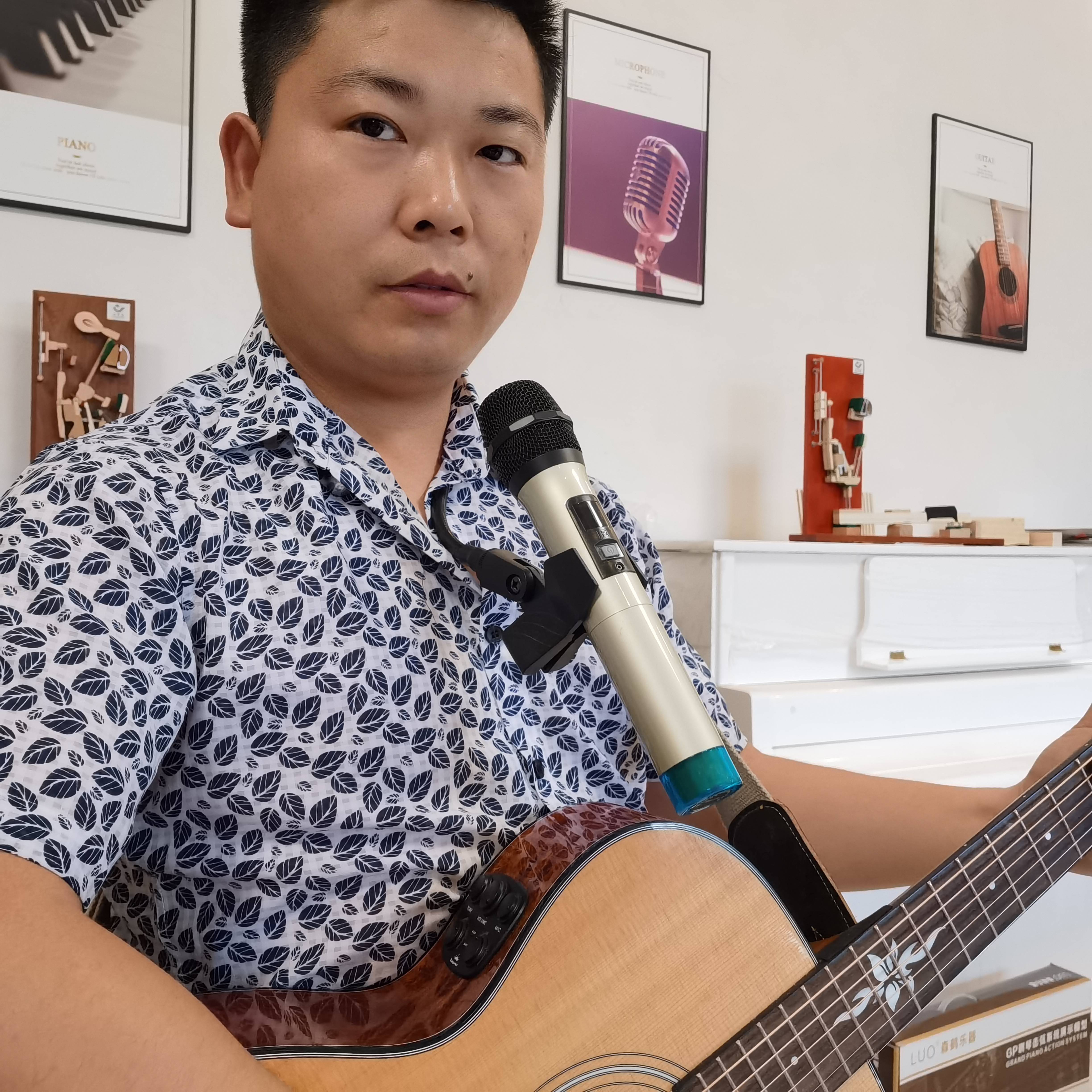 吉他颈部话筒架/吉他直播弹唱街头卖艺演出神器话筒架FAMAYA