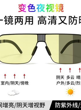 （实体店货源）尼龙偏光镜变色镜日夜两用太阳镜墨镜钢皮超轻眼镜