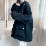 坑条灯芯绒夹克22秋装新款男装港风大码夹克外套YY836P85，男装夹克，电商A031-1