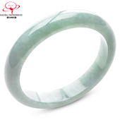 豪8印象手镯之家S325028Y314翡翠手镯圈口58.8mm天然淡绿玉手镯