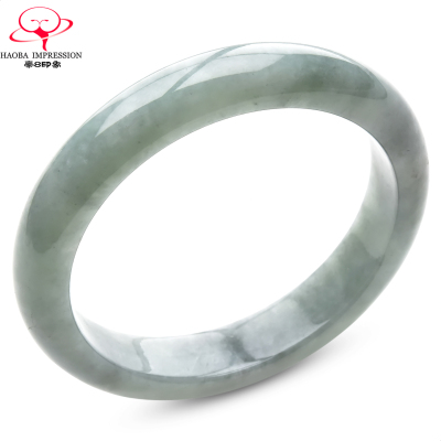 豪8印象P26005P614翡翠手镯圈口57.0mm天然冰糯种缅甸a货浅绿玉镯