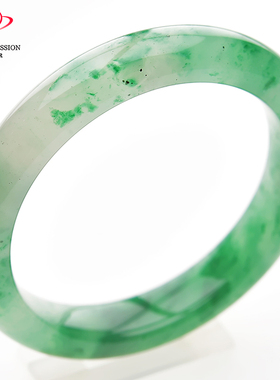 豪8印象·翡王妃F325028F127非洲翠手镯圈口55.0mm冰种绿飘花玉镯