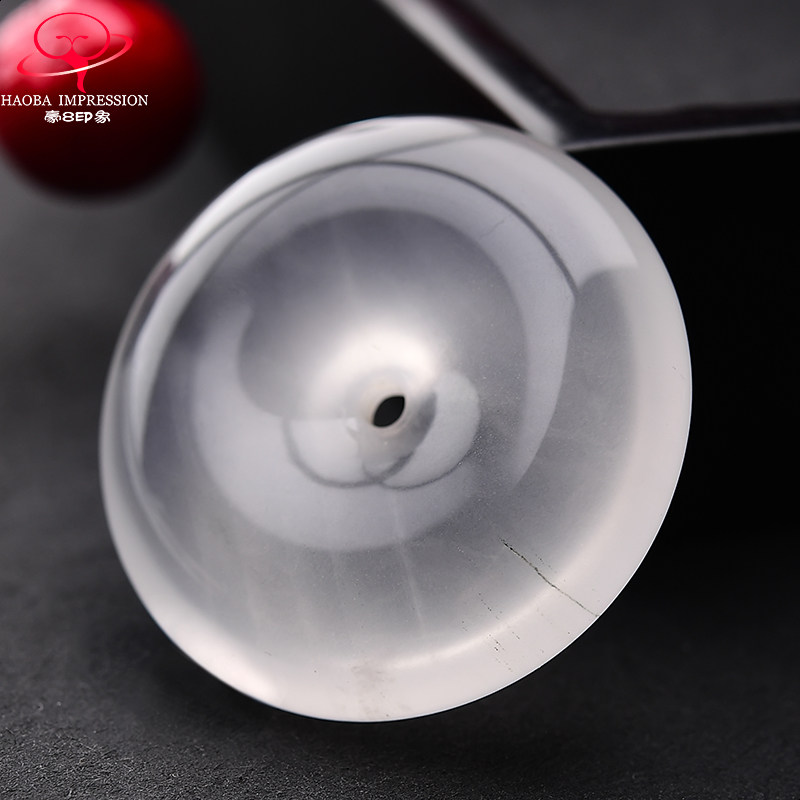 豪8印象&middot;翡王妃F25009F199非洲翠平安扣吊坠玻璃种宝石光玉挂件