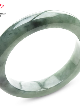 豪8印象P26048P225翡翠手镯圈口55.7mm冰糯种油绿飘花天然缅甸玉