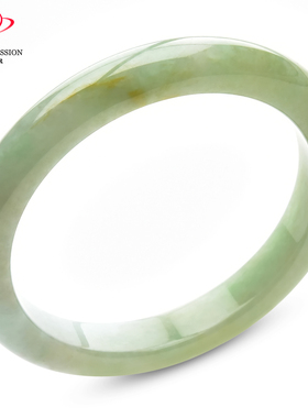 豪8印象P26018P413翡翠手镯圈口55.6mm冰糯种天然缅甸a货淡绿玉镯
