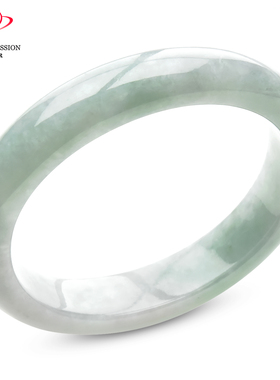 豪8印象手镯之家S225018Y614翡翠贵妃手镯圈口51.9mm白底浅绿玉镯