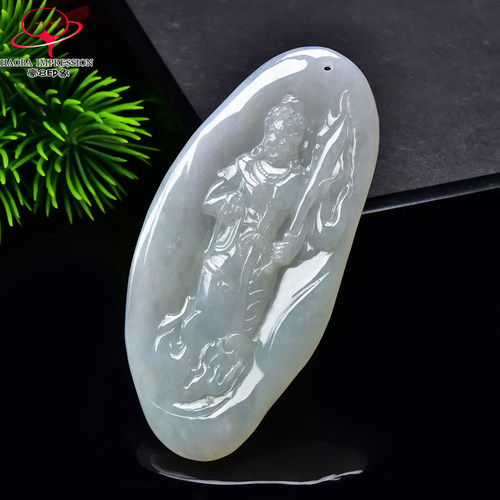 豪8印象手镯之家G26070G220翡翠文殊菩萨吊坠生肖兔守护神玉挂件