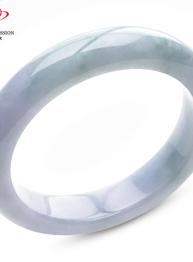 豪8印象P26048P235翡翠手镯圈口53.8mm冰糯种淡紫淡绿天然缅甸玉