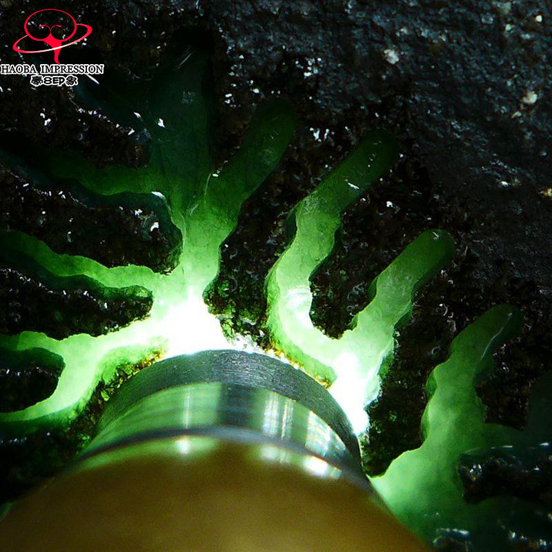 豪8印象Z26026G270晴水绿老皮壳好种玉石 缅甸翡翠原石1108.17g