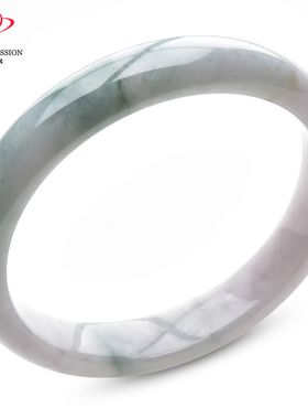 豪8印象P26018P411翡翠手镯圈口57.9mm冰糯种缅甸绿飘花a货玉镯子