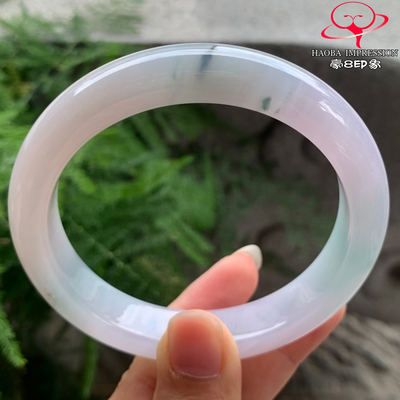 豪8印象V26660V1241翡翠手镯圈口62.8天然冰种粉紫蓝飘花缅甸玉镯