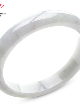 豪8印象手镯之家S225018Y460翡翠手镯圈口58.6mm天然白底浅绿玉镯