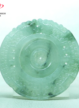 豪8印象手镯之家Z26018Z465翡翠平安扣吊坠绿飘花复古平安环挂件