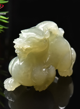 豪8印象·手镯之家H828和田玉貔貅吊坠天然冰种霸王貔貅玉挂件