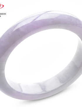 豪8印象P26048P214翡翠手镯圈口51.9mm冰糯种淡粉紫天然缅甸玉镯