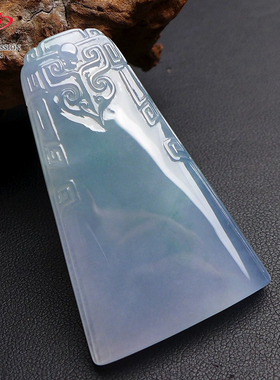 豪8印象手镯之家Z26300Z157翡翠无事牌吊坠冰种春彩玉平安牌挂件