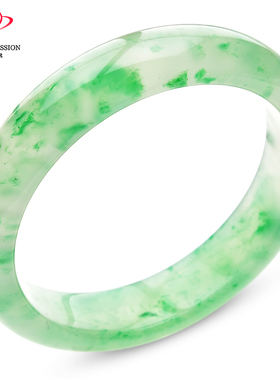 豪8印象.翡王妃F3625360F109圈口58.8mm非洲翠玉手镯冰飘花玉石