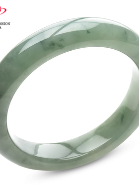 豪8印象P26048P277翡翠手镯圈口51.8mm冰糯种油绿飘花天然缅甸玉