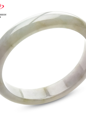 豪8印象P26018P459翡翠手镯圈口60.0mm天然缅甸冰糯种淡黄翡玉镯