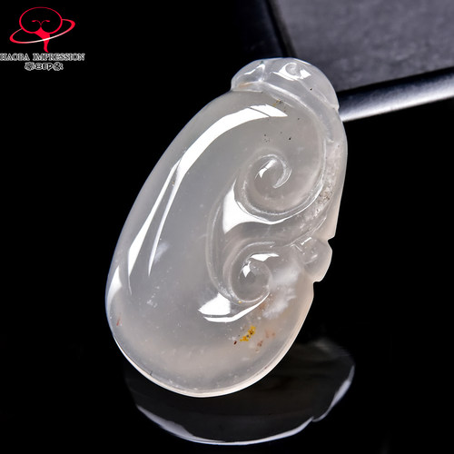 豪8印象翡王妃F25002F243非洲翠如意吊坠天然冰种冰白玉如意挂件