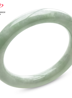 豪8印象P26048P261翡翠手镯圈口55.8mm冰糯种淡绿天然缅甸玉镯