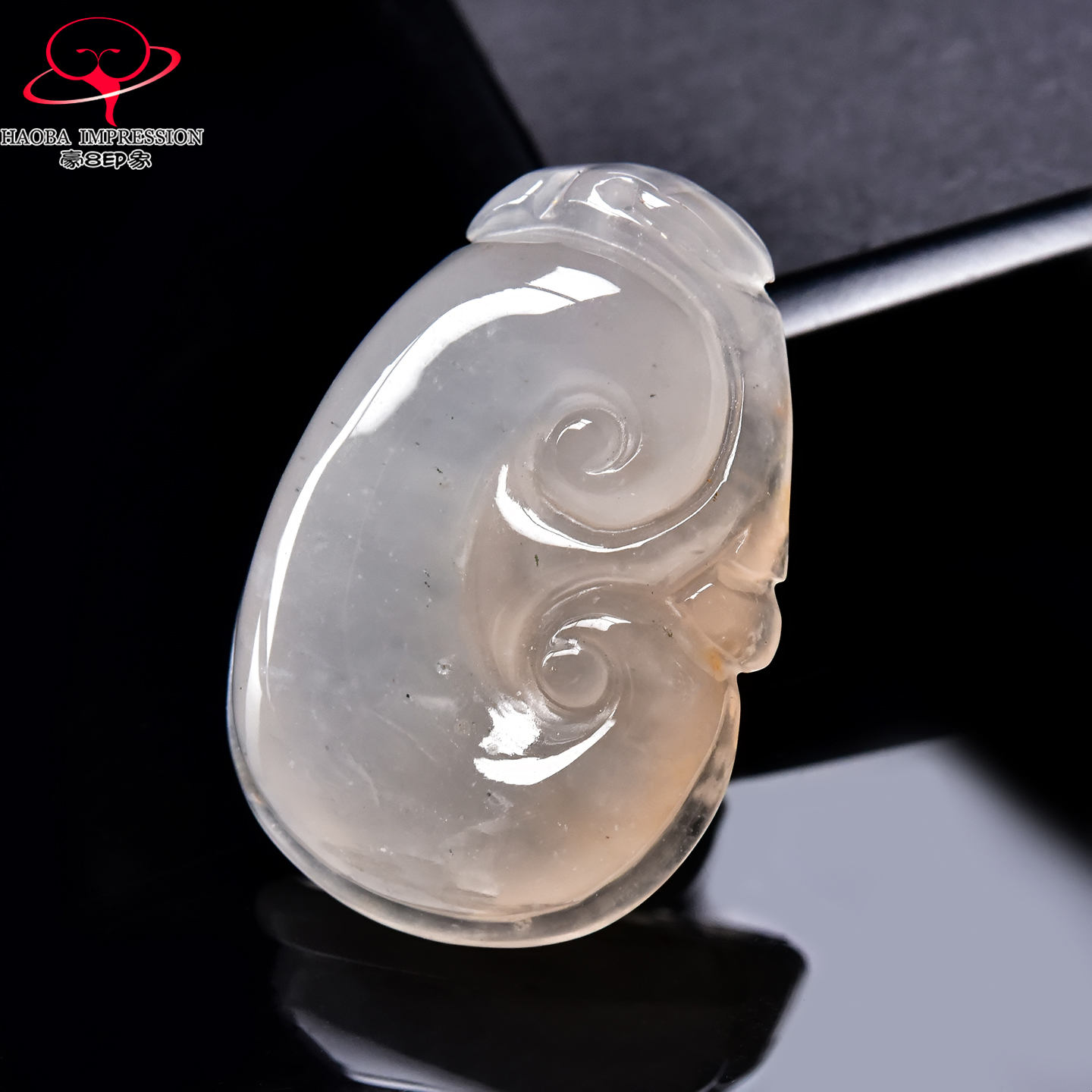 豪8印象翡王妃F25002F223非洲翠如意吊坠天然冰种冰红玉如意挂件