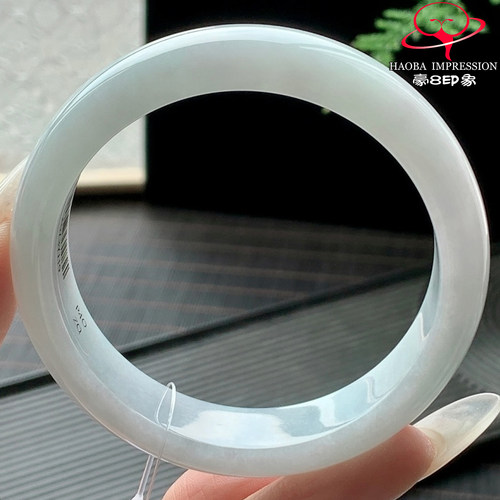 豪8印象P26200P2656翡翠手镯圈口60天然冰糯种晴底缅甸玉手镯a货