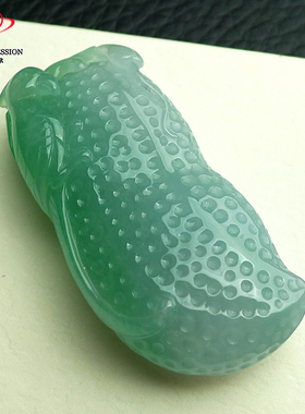 豪8印象手镯之家Z26398Z142翡翠花生吊坠冰糯种阳绿早生贵子挂件