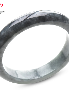 豪8印象P26010P553翡翠手镯圈口57.1mm冰糯种天然缅甸a货乌鸡玉镯