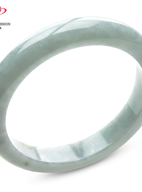 豪8印象P26010P564翡翠手镯圈口54.9mm冰糯种天然缅甸a货淡绿玉镯