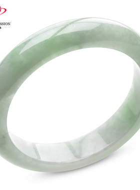 豪8印象P26048P286翡翠手镯圈口52.7mm冰糯种淡绿天然缅甸玉镯