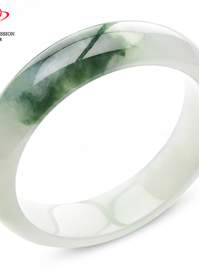 豪8印象·手镯之家M155翡翠手镯圈口59.7mm天然冰种飘花玉镯a货