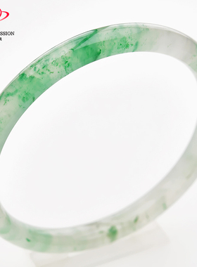 豪8印象.翡王妃F325028F106非洲翠手镯圈口62.1mm冰种飘花玉镯子