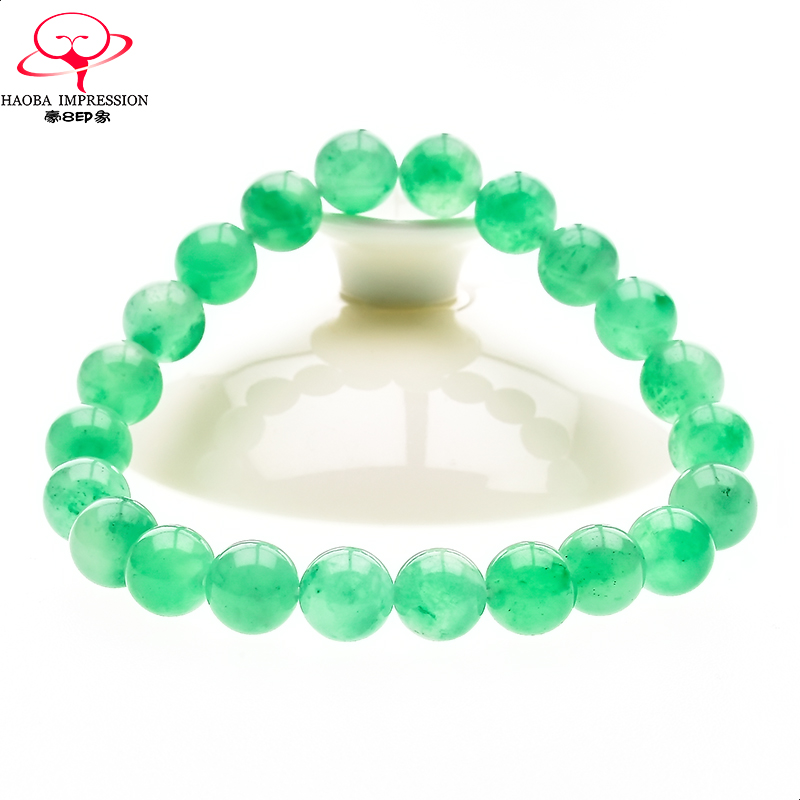豪8印象/翡王妃FS18-130天然非洲翠玉手链圆珠手串冰飘花玉石珠宝