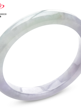 豪8印象X26063X129翡翠手镯圈口56.7天然缅甸冰糯种粉紫浅绿玉镯