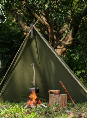 野人bushcraft户外便携野营篝火防风布TC棉阵幕BC帐篷焚火挡风布