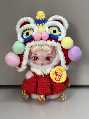 【手工】SP娃衣不眠剧场抱抱幽灵新年光织园skullpanda衣服10cm